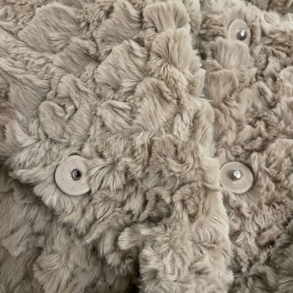 Taupe Faux Fur Swing Coat Jacket Womens Size M/L New - Picture 11 of 11